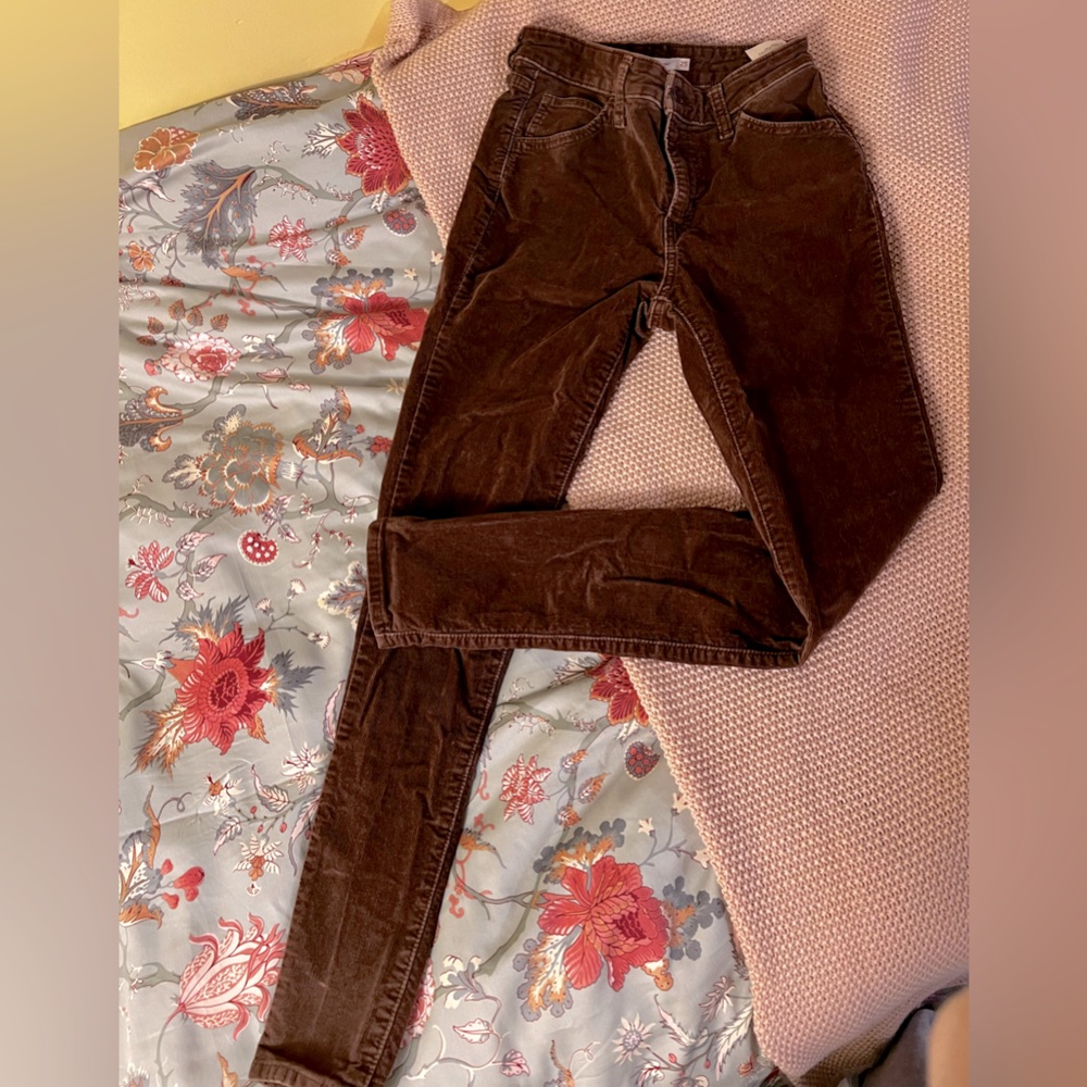 Levis brown skinny corduroy jeans